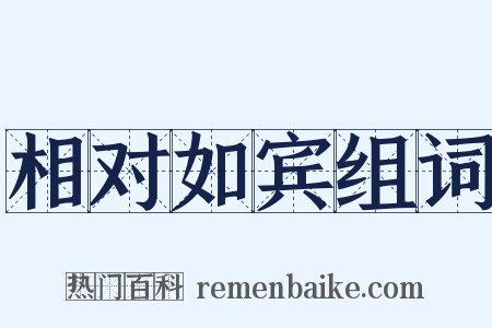 相对如宾组词是什么意思的图片